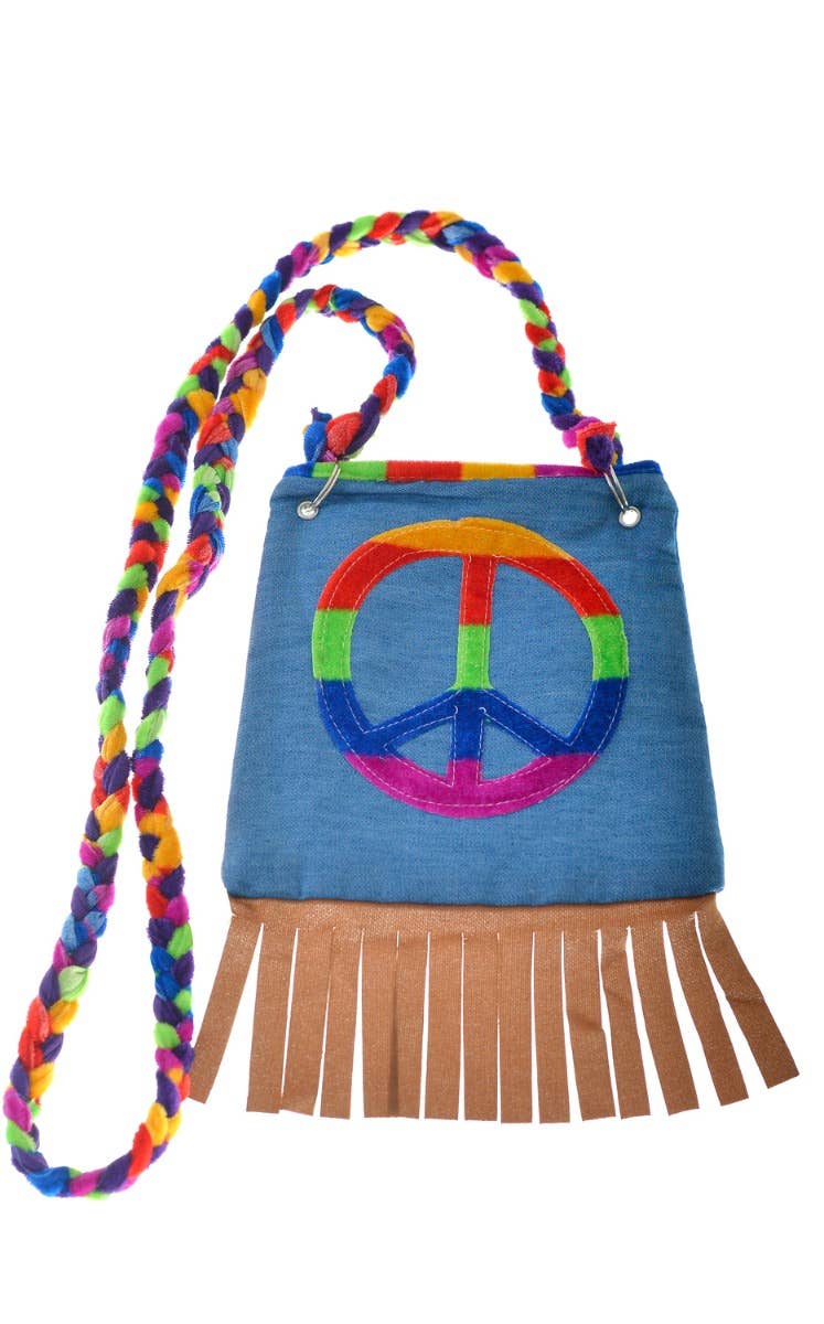 Rainbow Peace Sign 1970s Hippie  Costume Shoulder Bag - Main Image