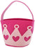 Image of Cute Hot Pink Felt Fabric Easter Egg Bucket - Main Image