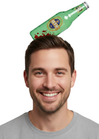 Novelty Beer Bottle Zombie Costume Headband - main image