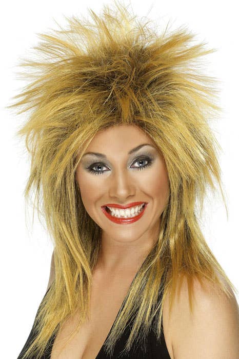 1980's Layered Blonde Mullet Costume Wig for Women