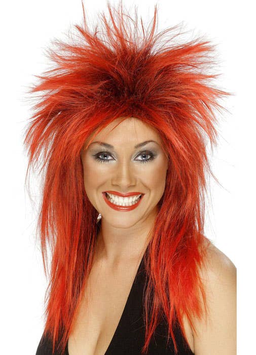 Punky Red Women's 1980's Mullet Costume Wig