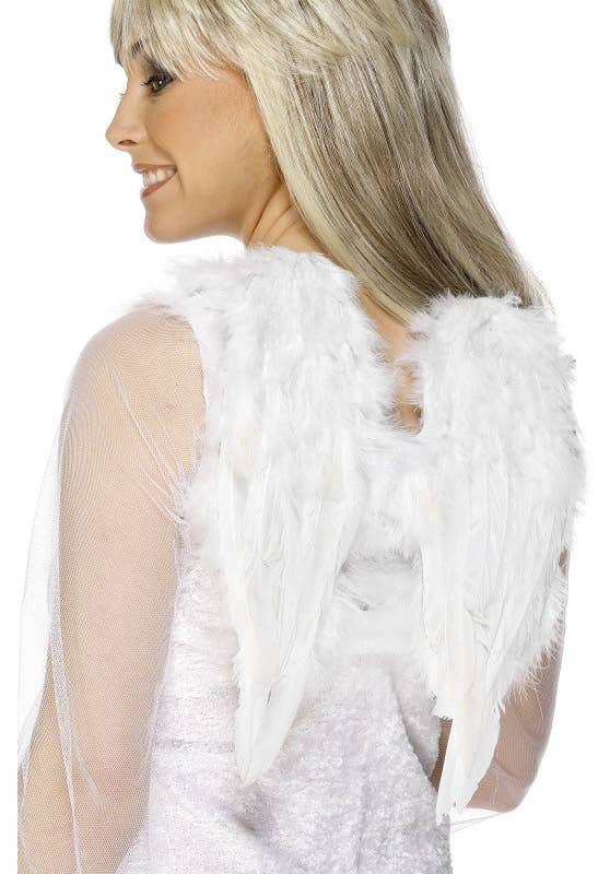 Mini White Feather Angel Costume Wings