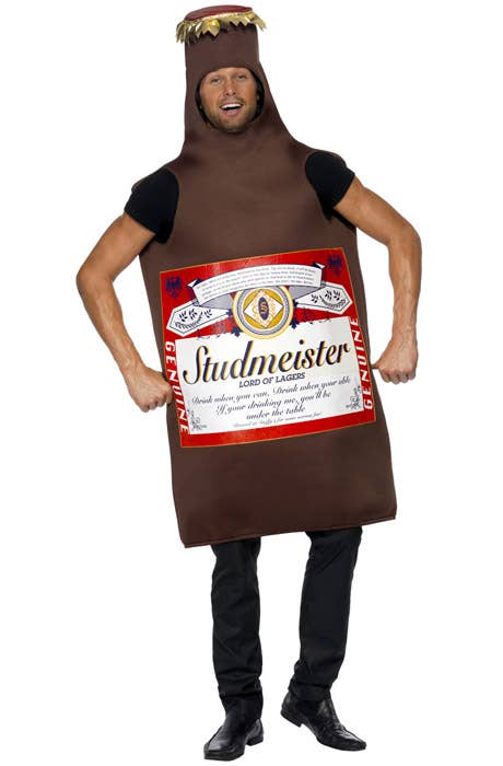 Adult's Funny Studmeister Beer Bottle Fancy Dress Costume Main Image