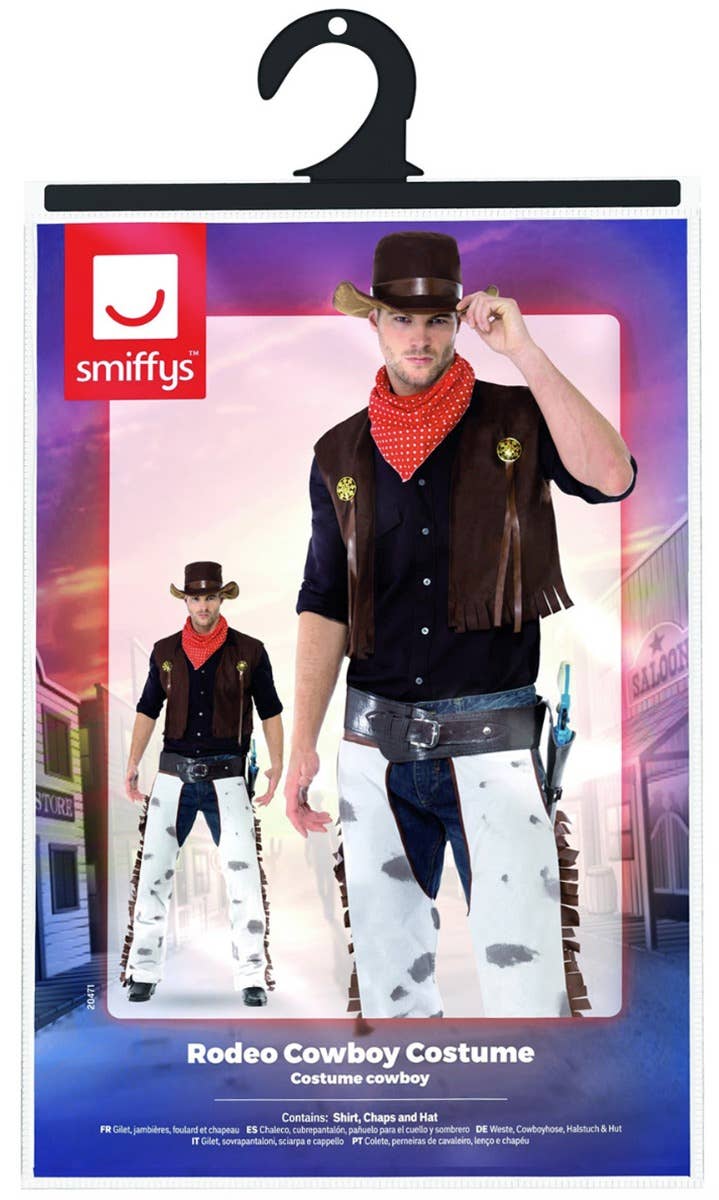 Comic Rodeo Costumes Texan Rodeo Cowboy Dress Up Costume | Mens Texas Cowboy Costume