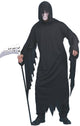 Men's Black Grim Reaper Robe Halloween Costume Alt Image