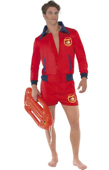 Deluxe Baywatch Men's Lifeguard Costume Front View