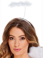 Classic White Feather Angel Halo Headband - Main Image