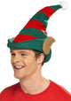 Red and Green Christmas Elf Costume Hat with Ears