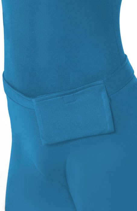 Men's Blue Second Skin Fancy Dress Costume Close
