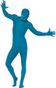 Men's Blue Second Skin Fancy Dress Costume Front