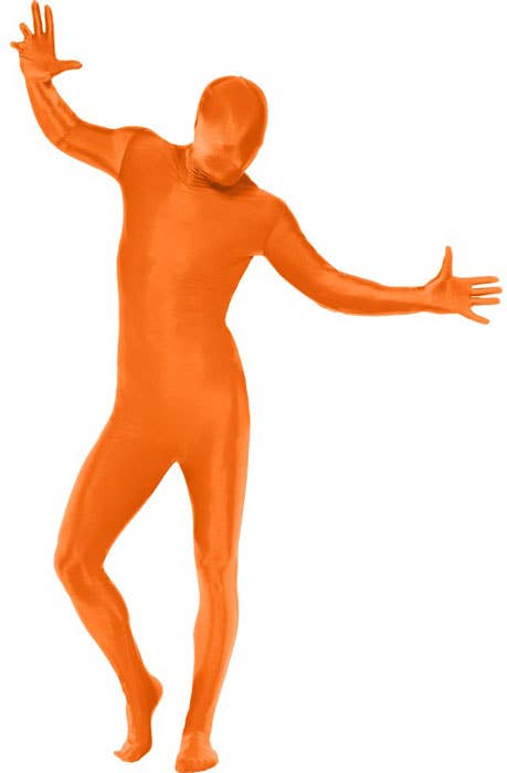 Novelty Men's Second Skin Orange Morphsuit Costume - Front Image