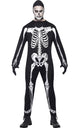 Men's Basic Skeleton Suit Halloween Fancy Dress Costume