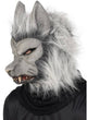 Latex Full Head Big Bad Werewolf Costume Mask Faux Fur