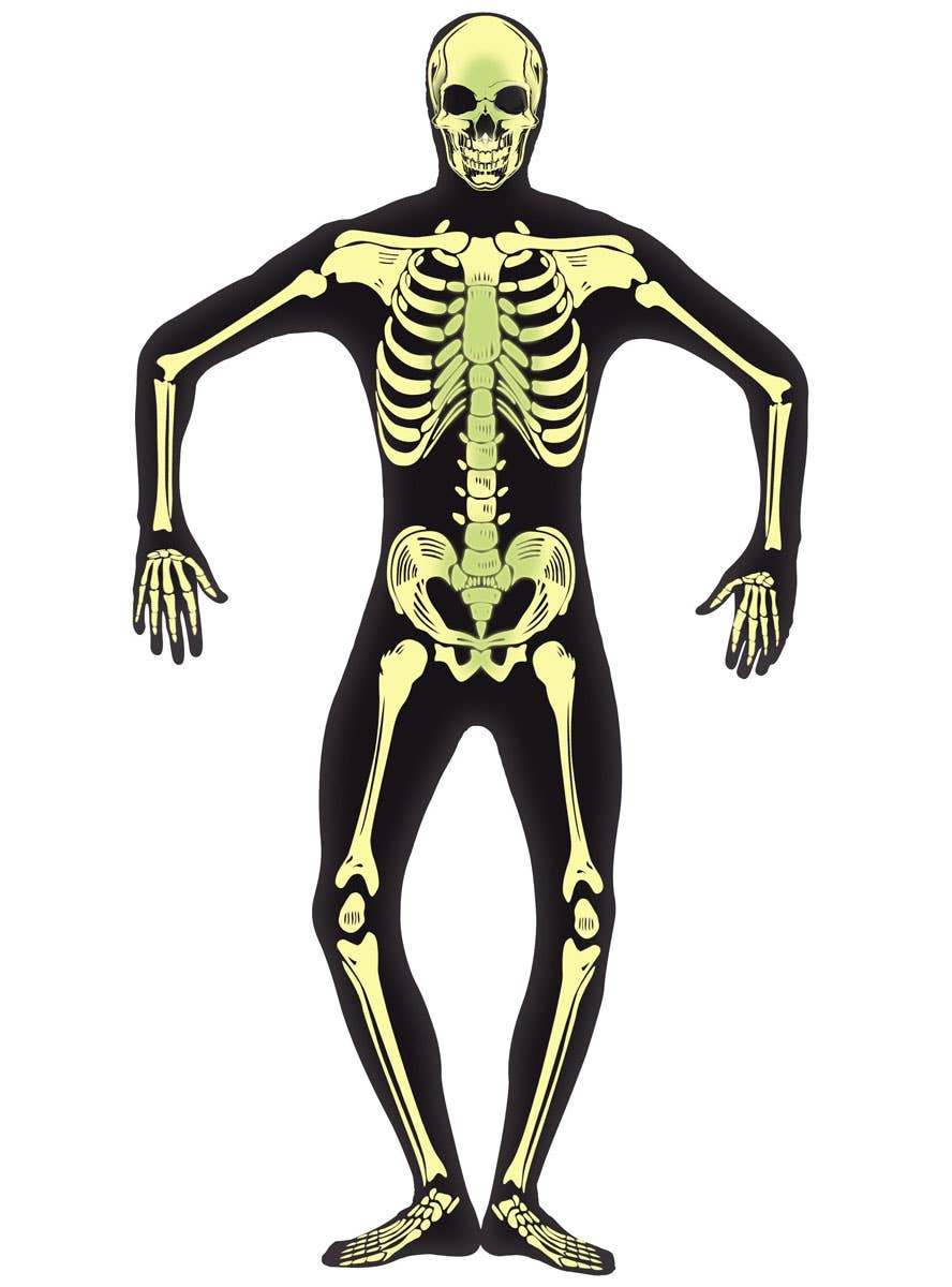 Men's Glow in the Dark Second Skin Halloween Costume Alternate Front Image
