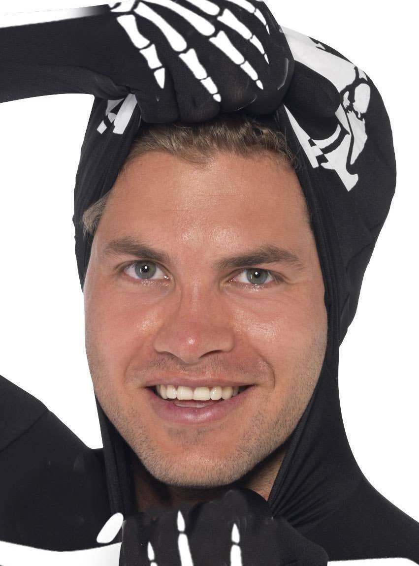 Men's Glow in the Dark Second Skin Halloween Costume Close Front Image