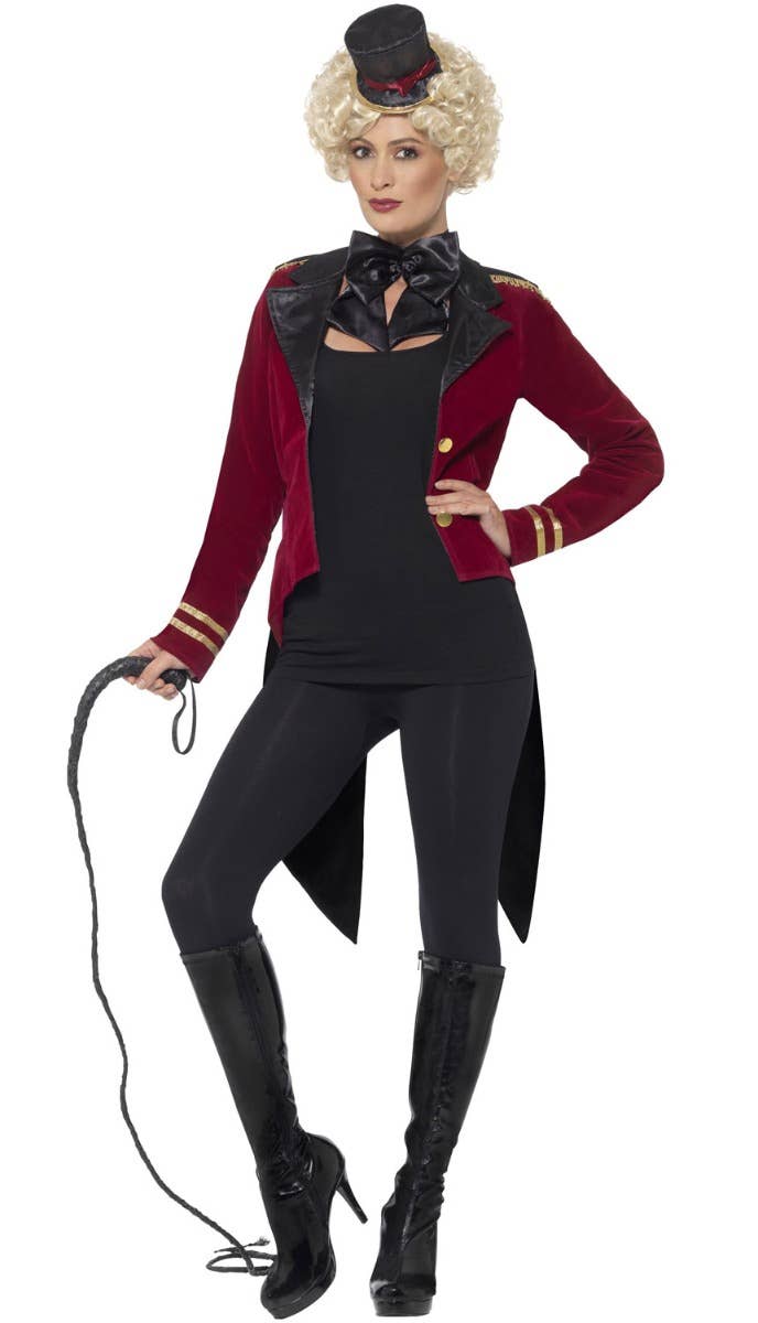 Red and Black Womens Ring Leader Costume Womens Ringmaster Costume