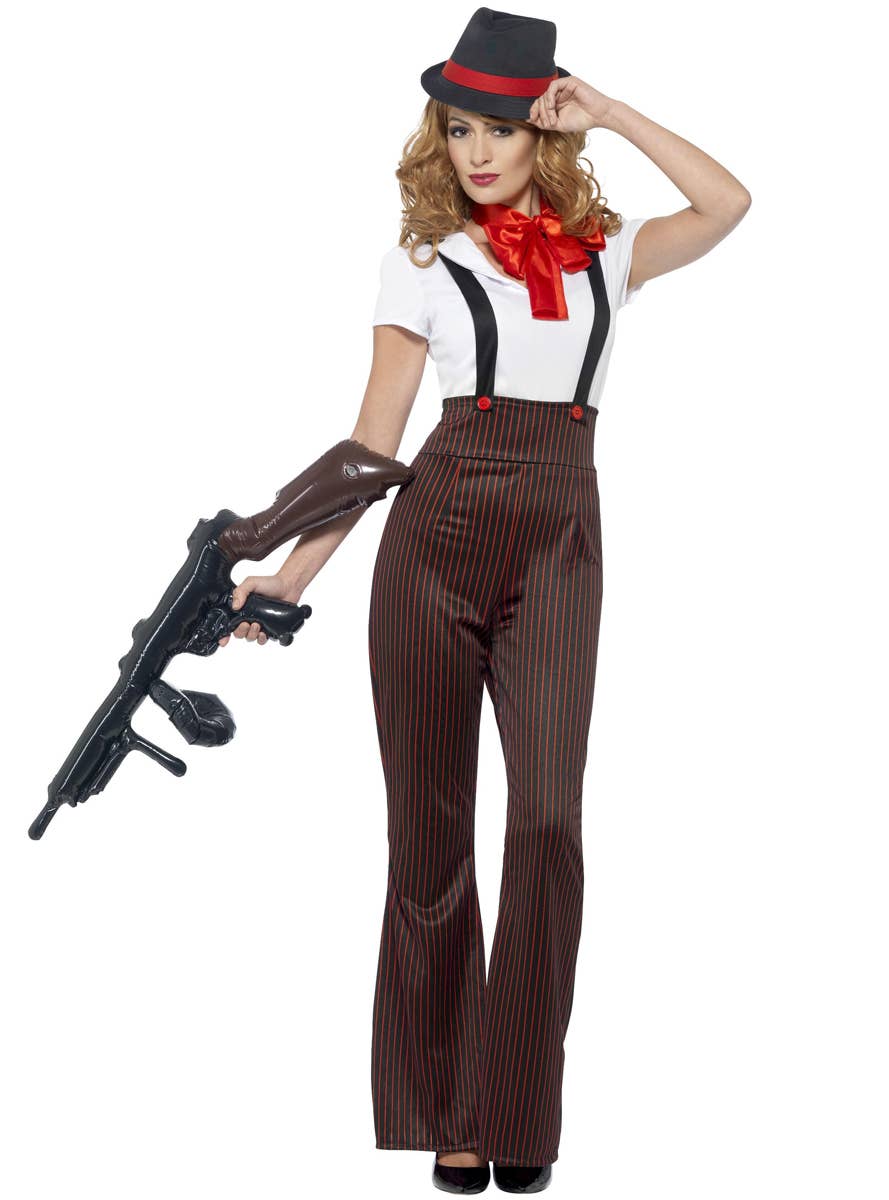 Womens Glam Gangster Costume 1920s Gangster Fancy Dress Costume