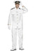 Men's White Cruise Ship Captain Fancy Dress Uniform Costume Front Image
