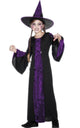 Girl's Purple and Black Witch Costume Robe Front