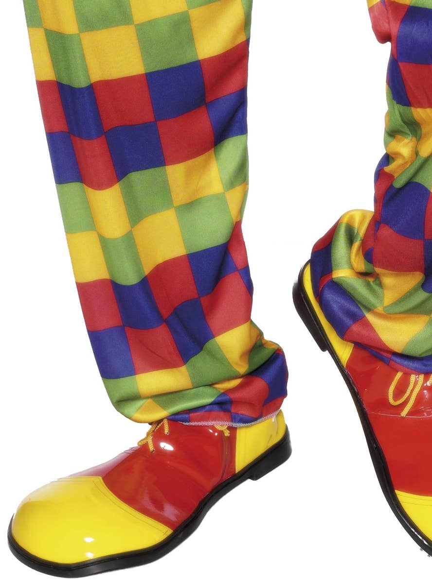 Oversized Red and Yellow Clown Costume Accessory Shoes Main Image