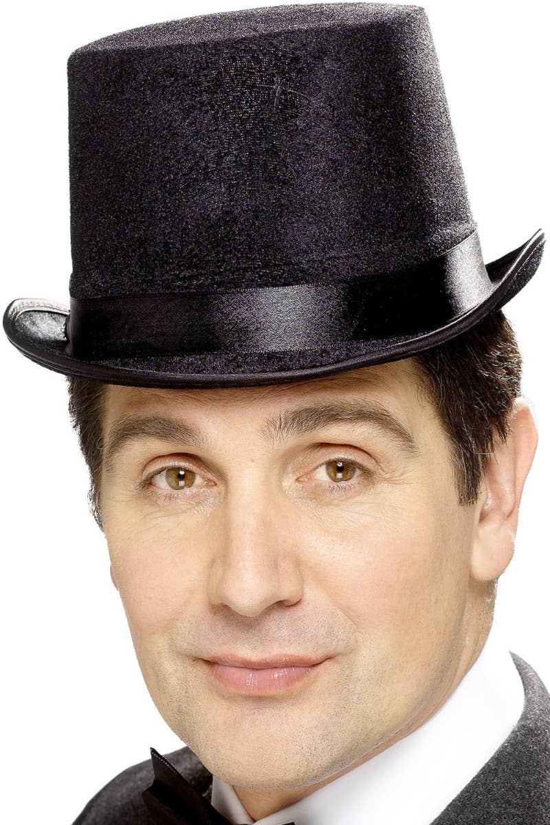 Black Top Hat Costume Accessory |Adults Black Top Hat