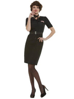 Women's Rizzo Retro Black Fancy Dress Costume Main View