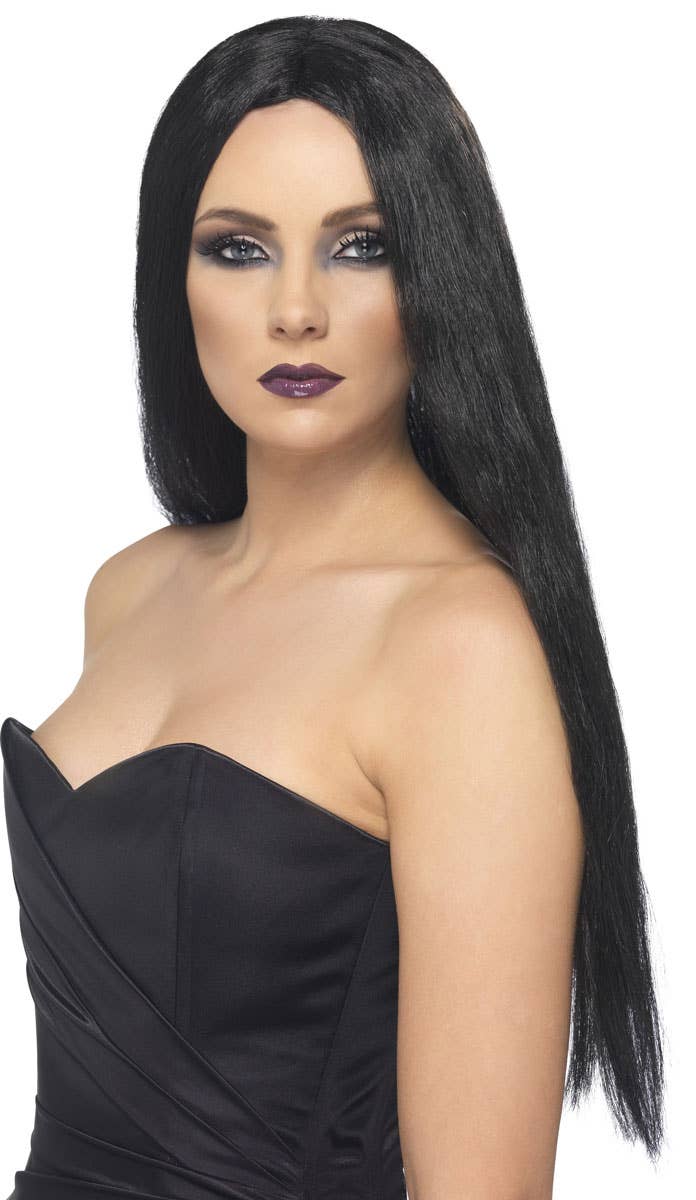 Straight Long Black Women's Costume Wig Main Image