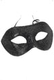 Basic Black Glitter Adults Masquerade Mask