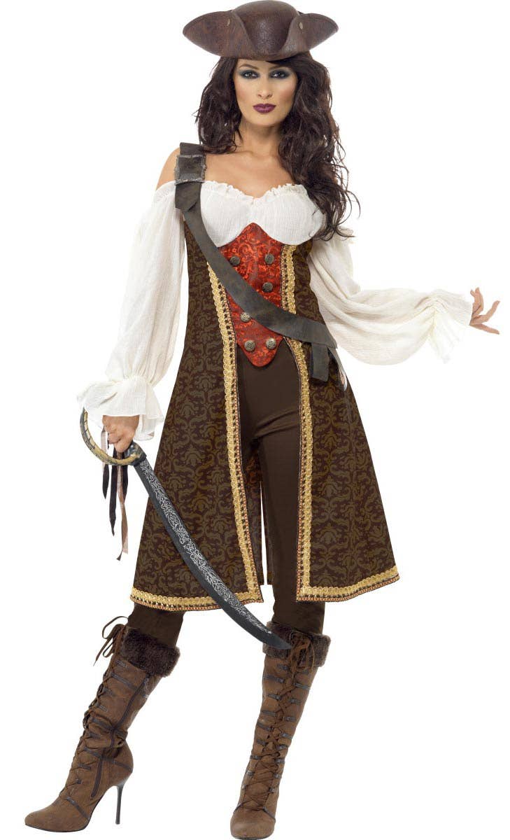 Women's High Seas Pirate Wench Costume - Front Image