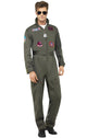 Deluxe Men's Maverick Top Gun Aviator Flight Suit Costume Image 1