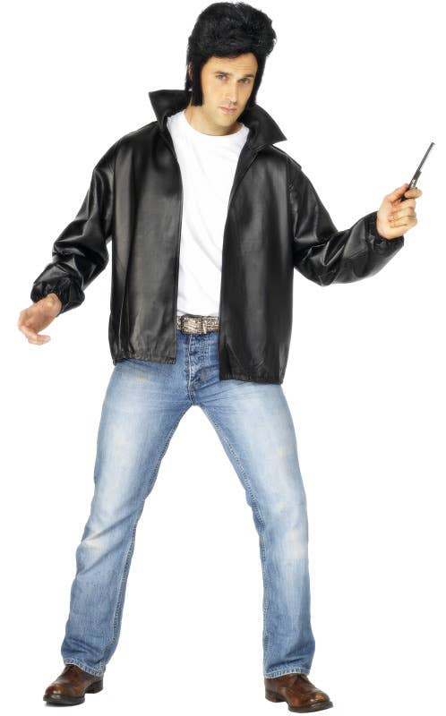 Men's T-Birds Grease Fancy Dress Costume Jacket Front  Image 