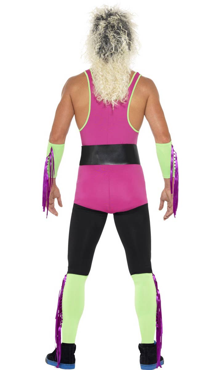 1980's Wrestler Men's Novelty Fancy Dress Costume Back