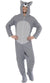 Men's Grey Wolf Fancy Dress Animal Costume Main Image