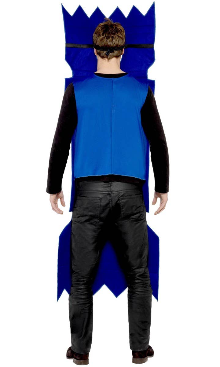 Funny Blue Christmas Cracker Men's Fancy Dress Costume Back Image