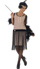 Women's 1920's Gatsby Cream Flapper Fancy Dress - Front View