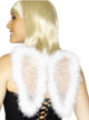 Small Fluffy White Glitter Angel Wings - Main Image