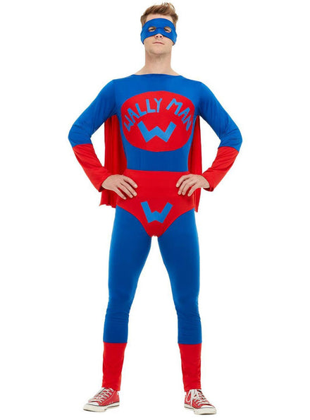 Men's Wally Man Superhero Fancy Dress Costume - Image 1