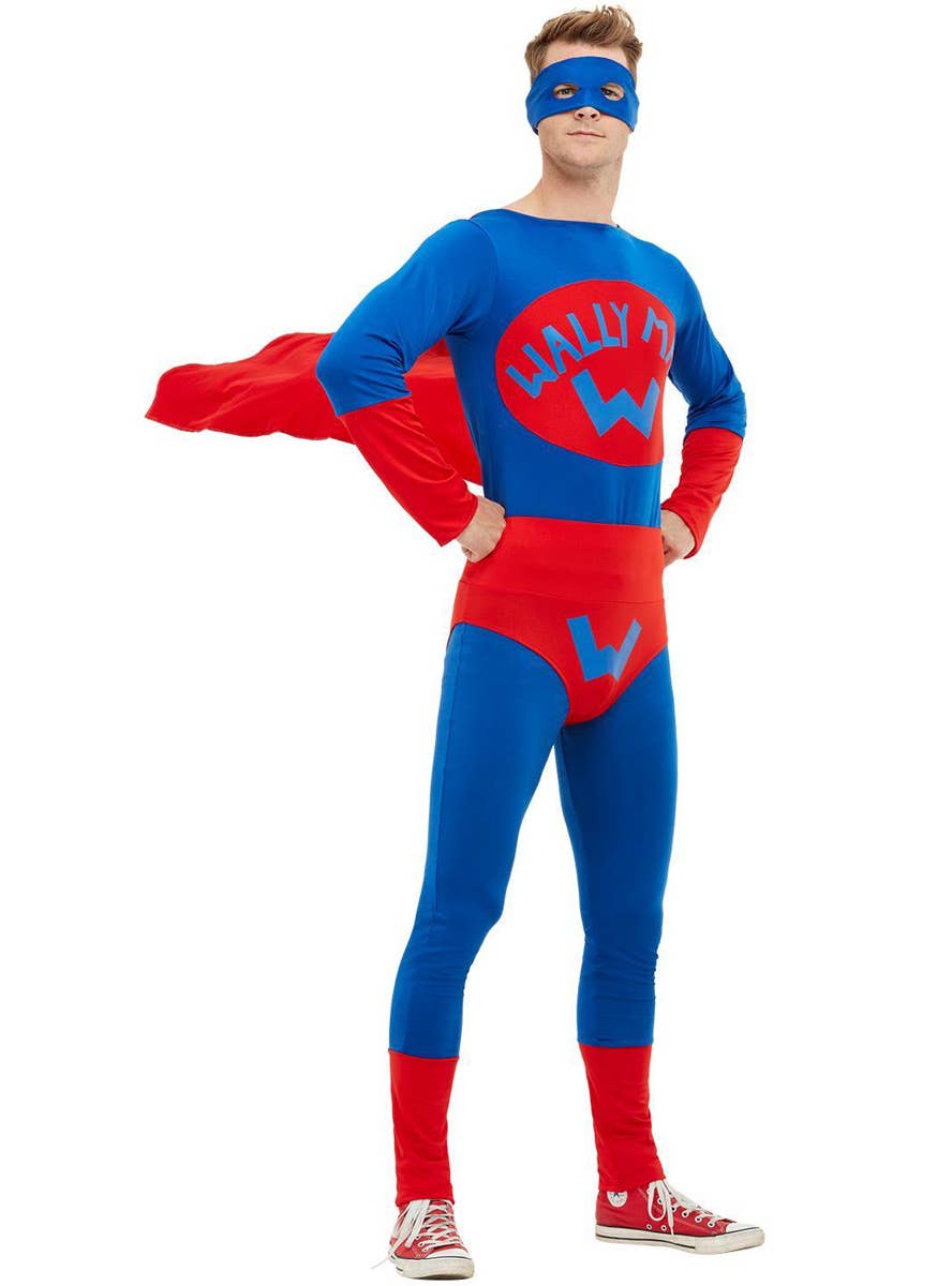 Men's Wally Man Superhero Fancy Dress Costume - Image 4