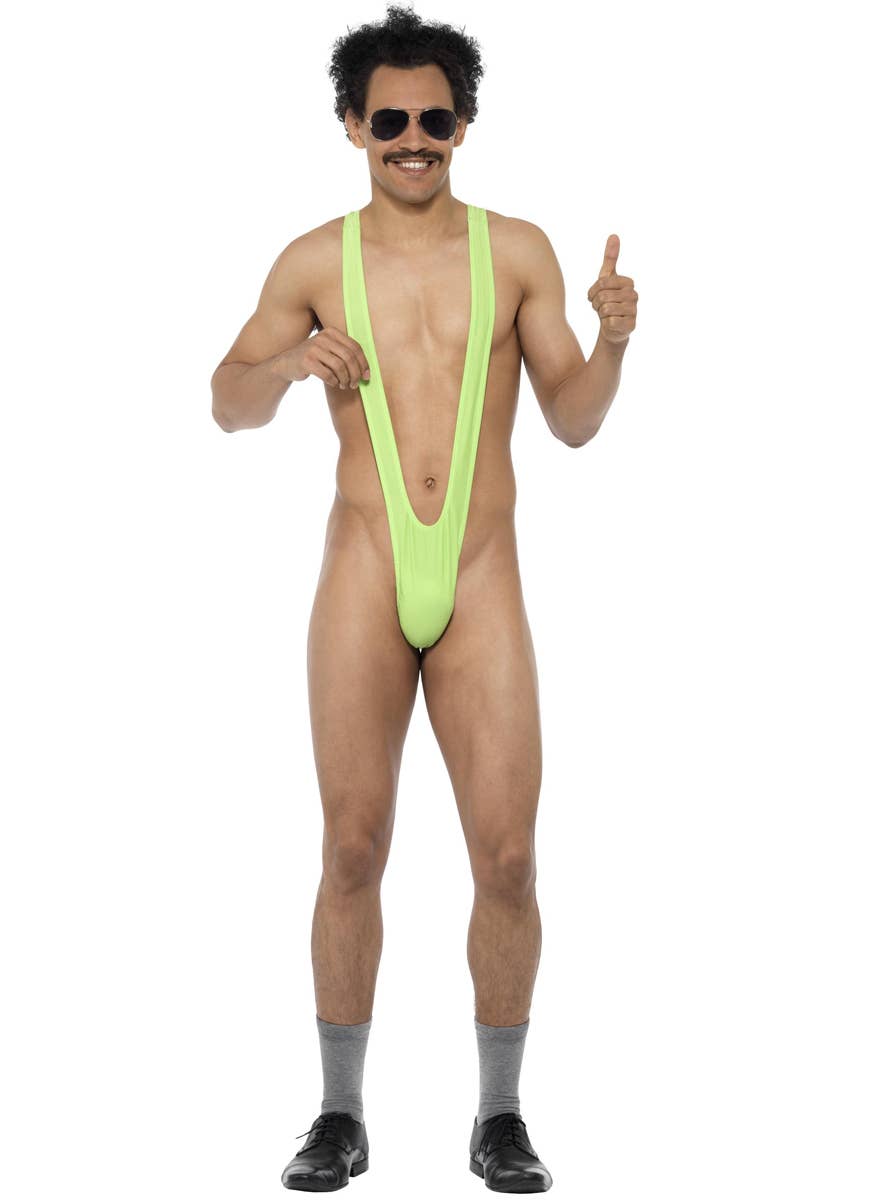 Novelty Men's Green Borat Mankini Costume c- Main Iamge