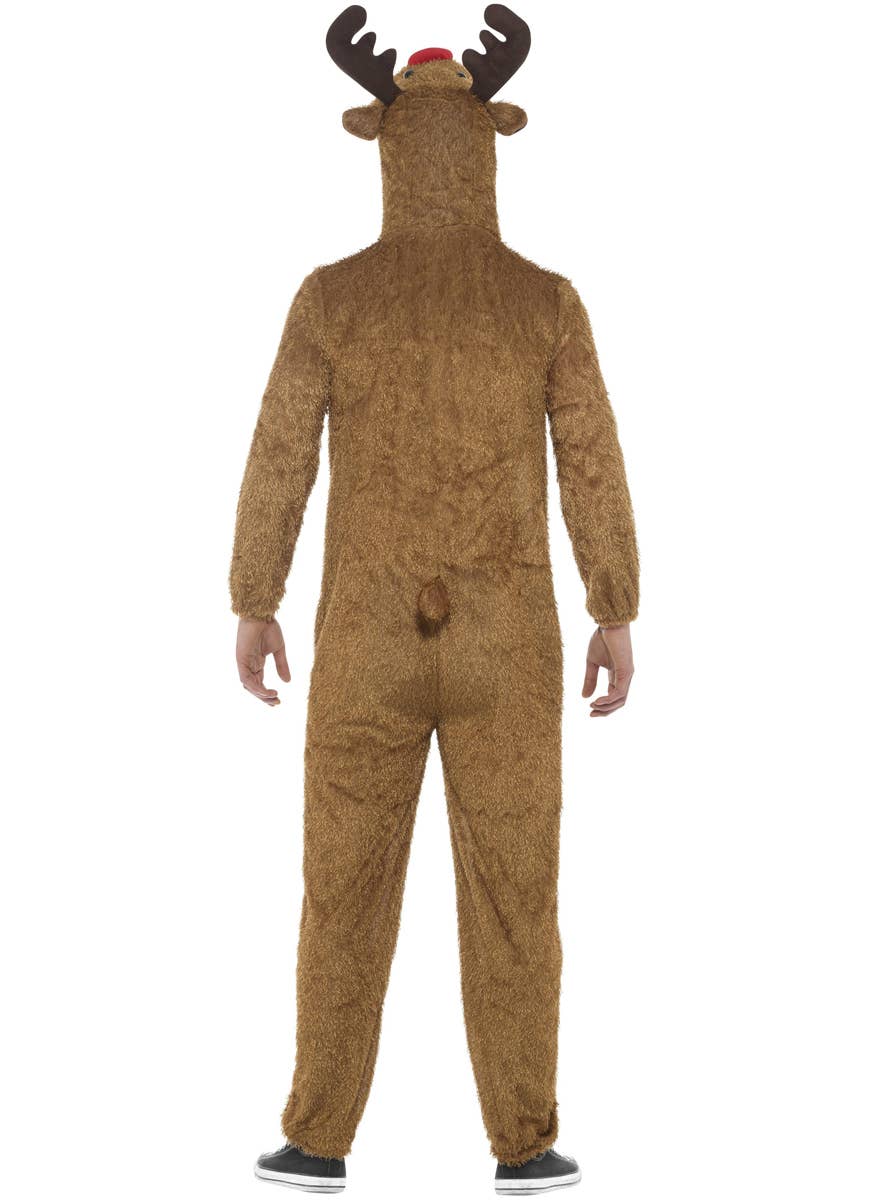 Christmas Reindeer Men's Onesie Costume Back View
