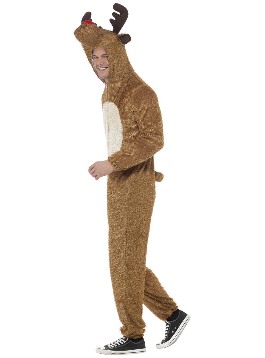 Christmas Reindeer Men's Onesie Costume Side View