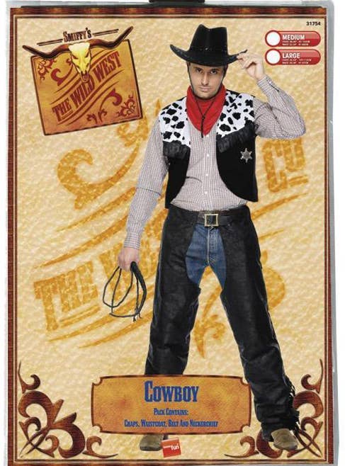 Cow Print Outback Cowboy Costume Western Cowboy Mens Dress Up cow-print-outback-cowboy-costume-western-cowboy-mens-dress-up