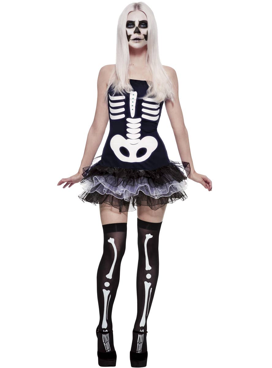 Sexy Skeleton Tutu Dress Women's Halloween Costume Main Image