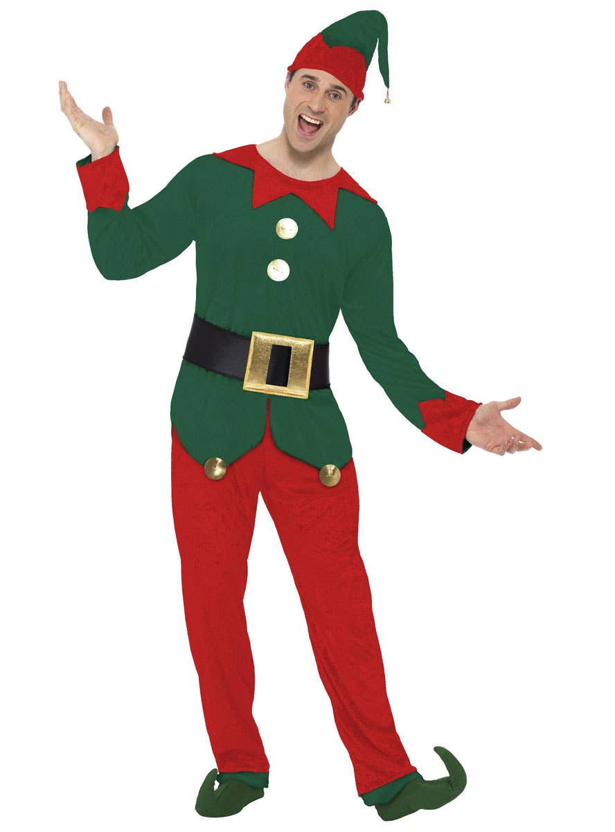 Men's Christmas Elf Costume Front View
