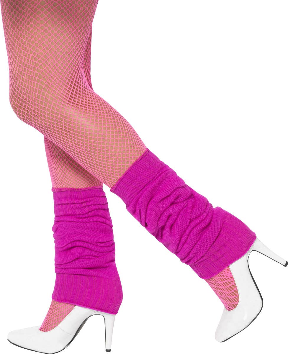 Hot Pink Women's 1980's Costume Leg Warmers