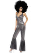 Womens Silver 70s Disco Diva Costume - Front Image