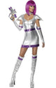 Womens Silver and Purple Sexy Space Cadet Costume - Main Image