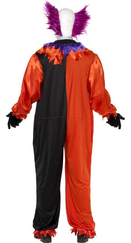 Black and Red Satin Men's Bo Bo the Clown Halloween Costume - Back View