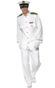 Ship Captain Men's White Pilot Suit Costume Main Image 