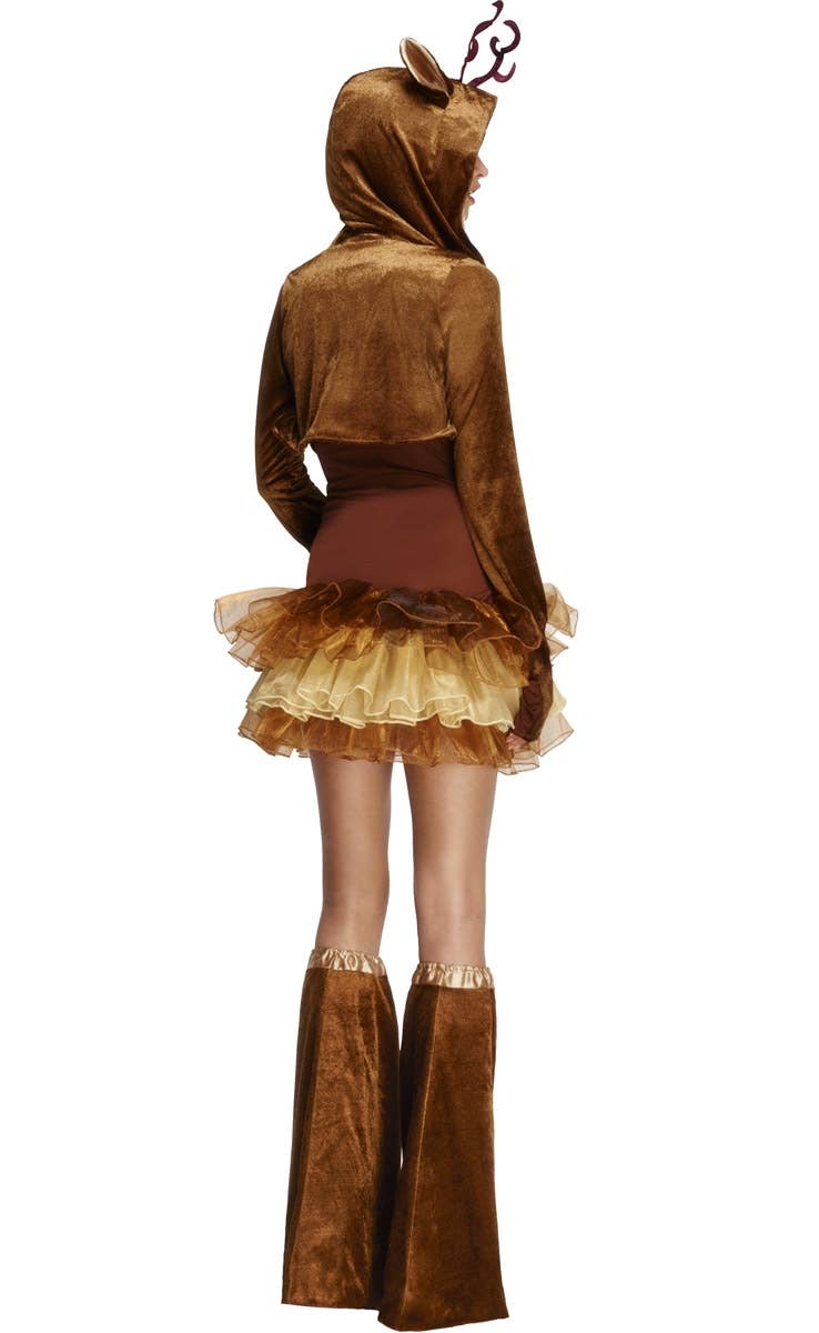 Women's Sexy Christmas Reindeer Costume Back View